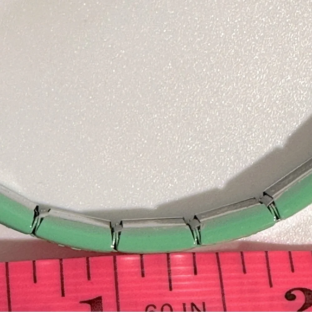 PersonaLinks Italy Dance Green & Silver Interchange Link Bracelet